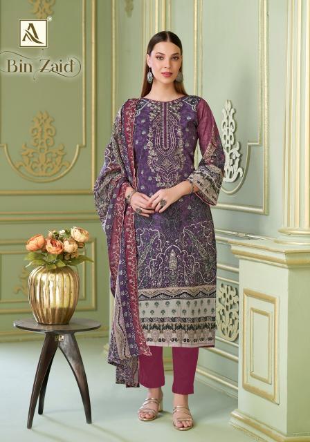 Alok suit bin zaid organdy cotton dress materials wholesale